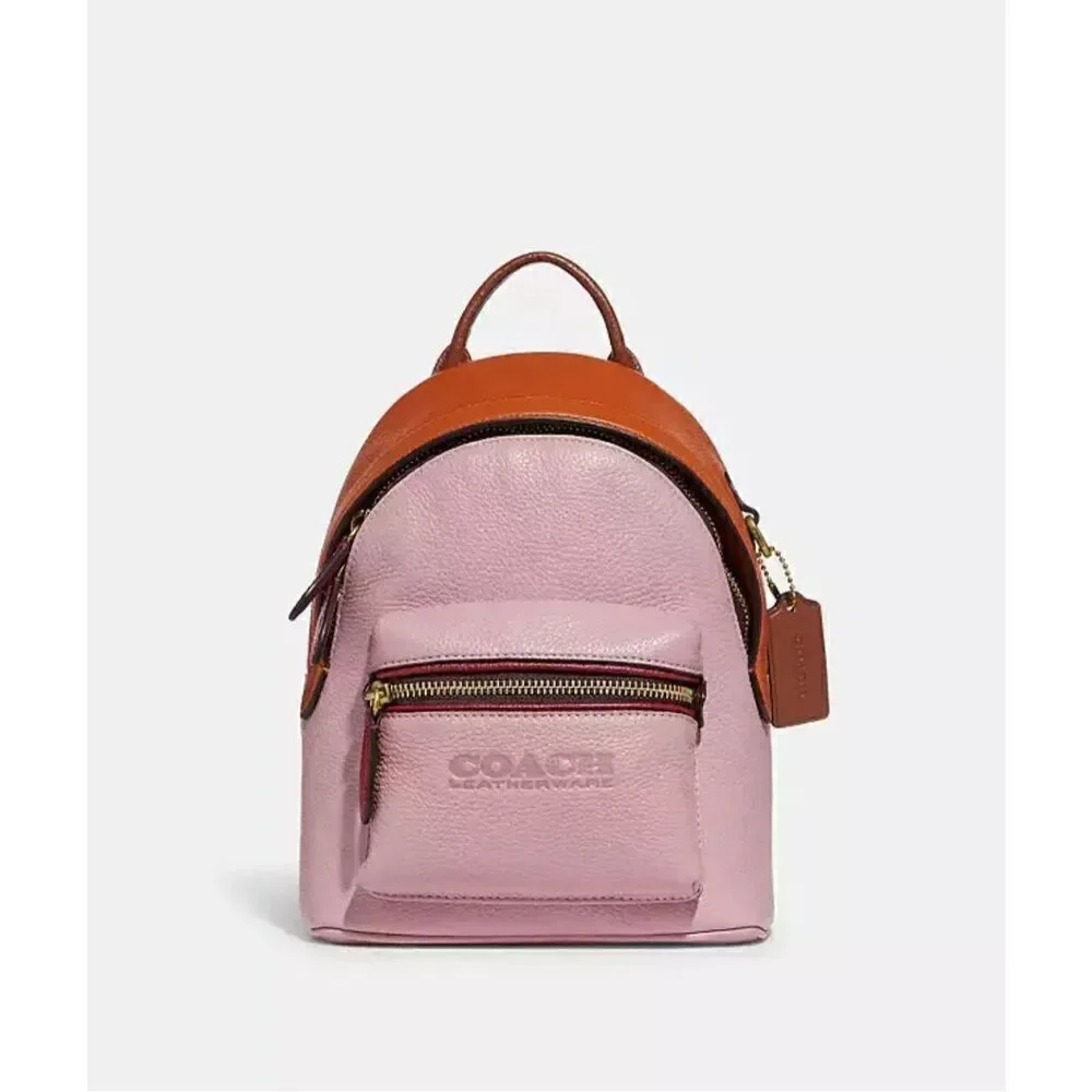 Coach charter 18 color block Backpack minibag shoulder